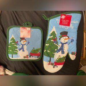 3 pc Set of Christmas house “Tis The Season To Be Jolly” Pot Holders